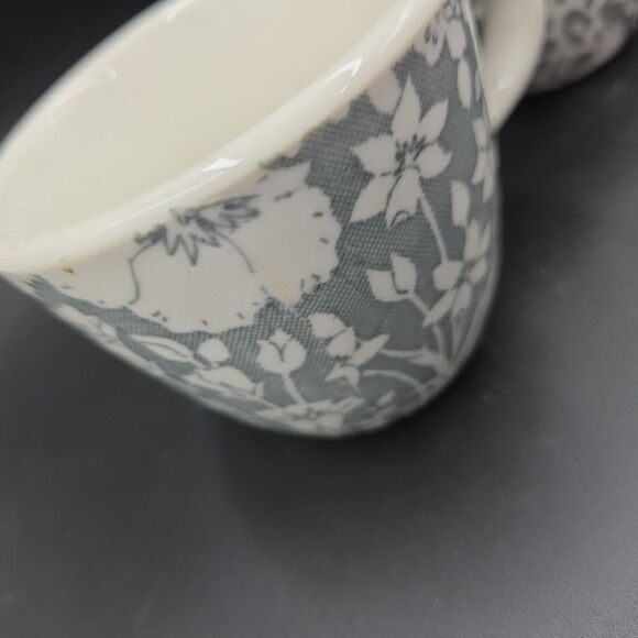 Vintage Wallace China Restaurant Ware Coffee Cups Festival Gray 11-P Set of 3 - Picture 7 of 9